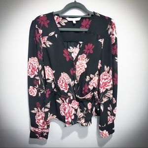 NWOT Colista Festival Rose Print Wrap Blouse
